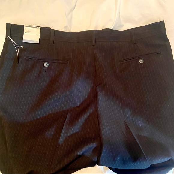 NWT “40 X 30” APT 9 BLACK & SILVER PINSTRIPE PANTS - Picture 3 of 9
